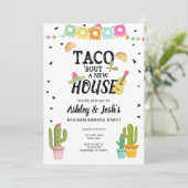 Fiesta Taco over een nieuw housewarming feestje Kaart (Staand voorkant)