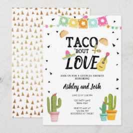 Fiesta Taco Over Liefde Cactus Koppels Douche Kaart