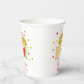 Fiesta Taco Over Liefde Kleurrijk Vrijgezellenfees Papieren Bekers (Rechts)