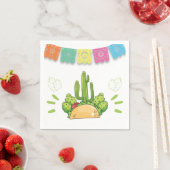 Fiesta Taco Papier Servet Mexicaanse Cactus Bloeme (Insitu)