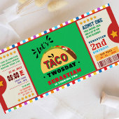 Fiesta Taco Twosday Birthday Ticket Kaart