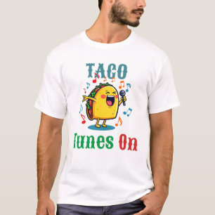 Fiesta Taco Zingende Mexicaanse Taco Cartoon Outfi T-shirt