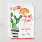 Fiesta Taco'Bout a Baby Baby Bedankt Kaart (Voorkant)