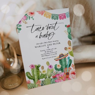 Fiesta Taco'Bout A Baby Cactus Baby shower Kaart