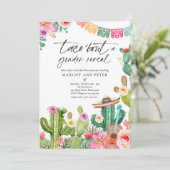 Fiesta Taco'Bout A Gender Reopenbaars Cactus Party Kaart (Staand voorkant)