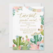 Fiesta Taco'Bout A Gender Reopenbaars Cactus Party Kaart (Voorkant)