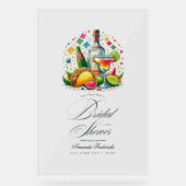 Fiesta Tacos en Tequila Vrijgezellenfeest Welkom Acryl Bord (Voorkant)