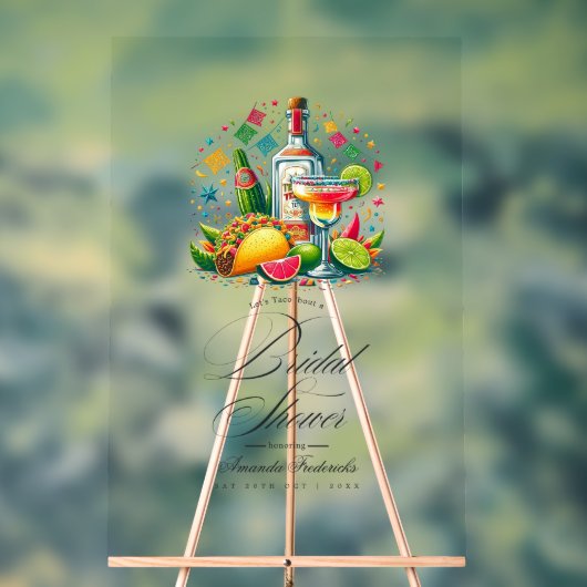 Fiesta Tacos en Tequila Vrijgezellenfeest Welkom Acryl Bord (Neutraal)