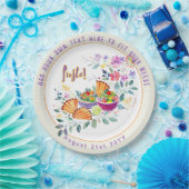 FIESTA Tacos Guacamole Folkart Bloemen Custom Papieren Bordje (Feest)