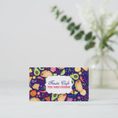 Fiesta Tacos over Blue Festive Mexican Food & Flow Visitekaartje (Staand voorkant)