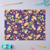 Fiesta Tacos over Blue Festive Mexican Food Tissuepapier (Craft)