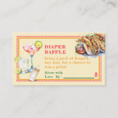 Fiesta Tacos Tequila Baby shower Luier Raffle Informatiekaartje (Voorkant)