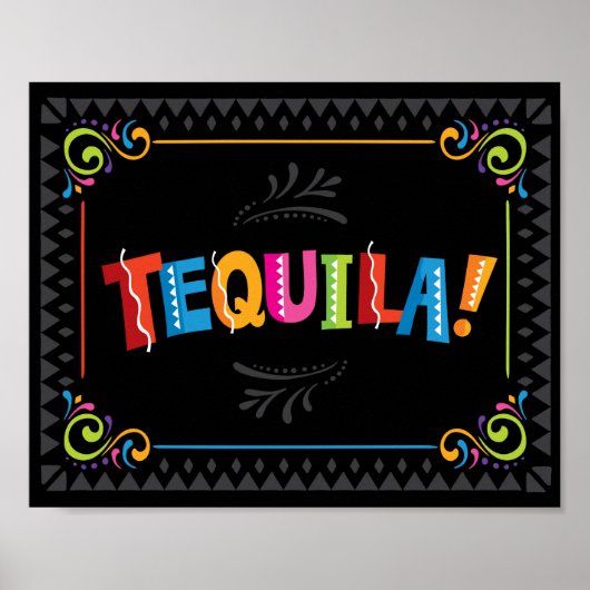 Fiesta TEQUILA! Afdrukken partijteken Poster (Voorkant)