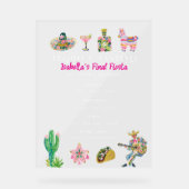 Fiesta Tequila Proeverij Acryl Menu Bord (Voorkant)