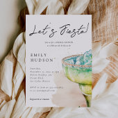 Fiesta Tequila Waterverf Bruidsdouche Uitnodiging