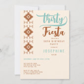 Fiesta Terracotta Desert Print 30e verjaardag Kaart (Voorkant)