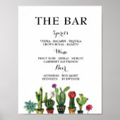 Fiesta The Bar Party Cactus Bord Engagement Feest Poster (Voorkant)