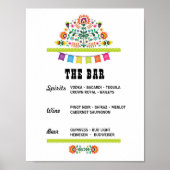 Fiesta The Bar Party Verloving Sign Shower Poster (Voorkant)