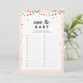 Fiesta thema baby shower spel naam de baby programmakaart (Staand voorkant)
