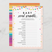 Fiesta thema baby woord scramble baby shower spel programmakaart (Voorkant / Achterkant)