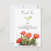 Fiesta Thema Cactus Martini Bruidsfeestje Bedankkaart (Voorkant)