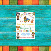 Fiesta thema derde verjaardag, Drie-esta uitnodigi Kaart