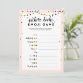 Fiesta thema emoji afbeelding boeken baby shower s programmakaart (Staand voorkant)