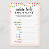 Fiesta thema emoji afbeelding boeken baby shower s programmakaart (Voorkant)