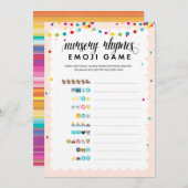 Fiesta thema emoji kinderkamer rijm baby shower sp programmakaart (Voorkant / Achterkant)