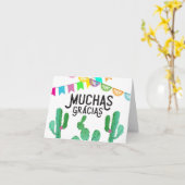 Fiesta-thema Muchas Gracias Dankkaartjes Kaart (Gele Bloem)
