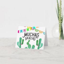 Fiesta-thema Muchas Gracias Dankkaartjes Kaart