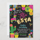 Fiesta Thema Verjaardag, Drie-Esta Verjaardagsfees Kaart (Voorkant)