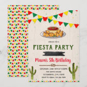 Fiesta thema verjaardagsuitnodiging kaart (Voorkant / Achterkant)