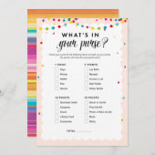 Fiesta thema wat zit er in je tas baby shower spel programmakaart (Voorkant / Achterkant)