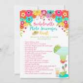 Fiesta Theme Bachelorette Party Scavenger Hunt Kaart (Voorkant)