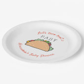 Fiesta Theme Let's Taco Bout a Baby shower Papieren Bordje (Gekanteld)