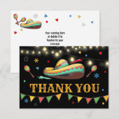 Fiesta Theme Party Flat Bedankt (Voorkant / Achterkant)