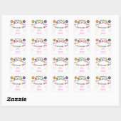 Fiesta Theme Square Party Sticker (Vel)