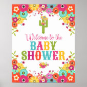 Fiesta Theme Welcome Poster — Baby shower (Voorkant)