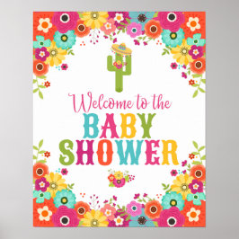 Fiesta Theme Welcome Poster — Baby shower