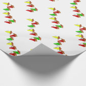 Fiesta tijd! Dansende chili pepers Cadeaupapier (Hoek)