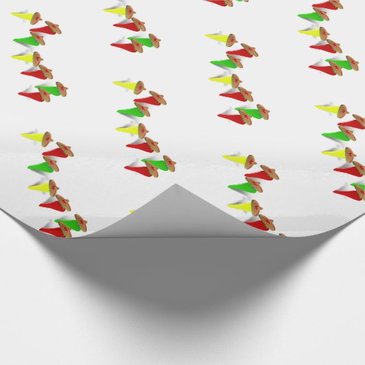 Fiesta tijd! Dansende chili pepers Cadeaupapier (Hoek)