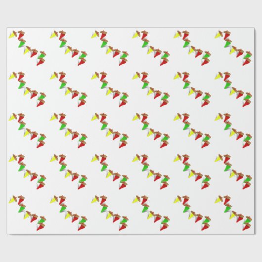 Fiesta tijd! Dansende chili pepers Cadeaupapier (Vlak)