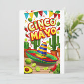 Fiesta Time Mexicaanse ansichtkaart Kaart (Staand voorkant)