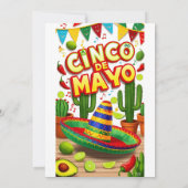 Fiesta Time Mexicaanse ansichtkaart Kaart (Achterkant)