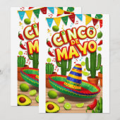 Fiesta Time Mexicaanse ansichtkaart Kaart (Voorkant / Achterkant)