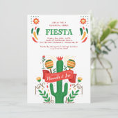 Fiesta Time Rehearsal Dinner Kaart (Staand voorkant)