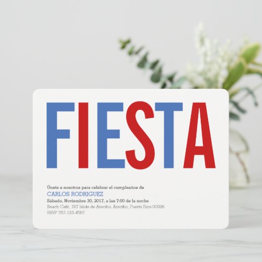 Fiesta: Traditioneel: Uitnodiging tot aanvinding v (Staand voorkant)