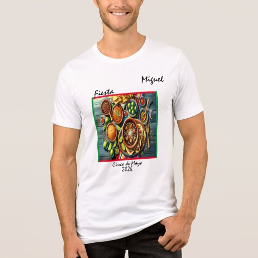"Fiesta" Tri-Blend Shirt (Voorkant)