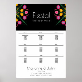 Fiesta Trouwdag Verjaardag Mexicaans zitplaatsenov Poster